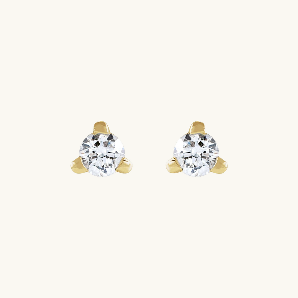 Tri Diamond Studs