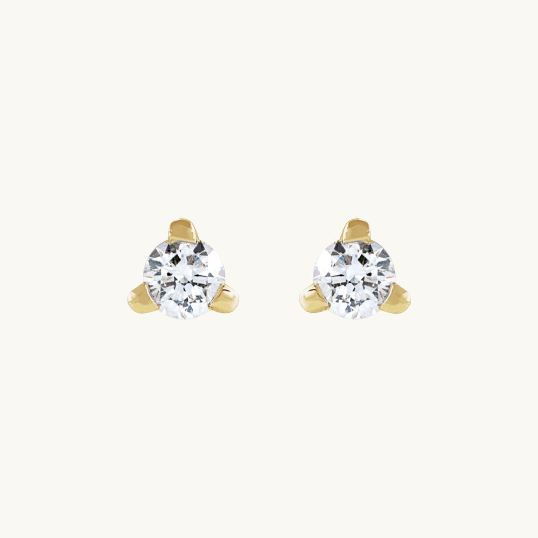 Tri Diamond Studs