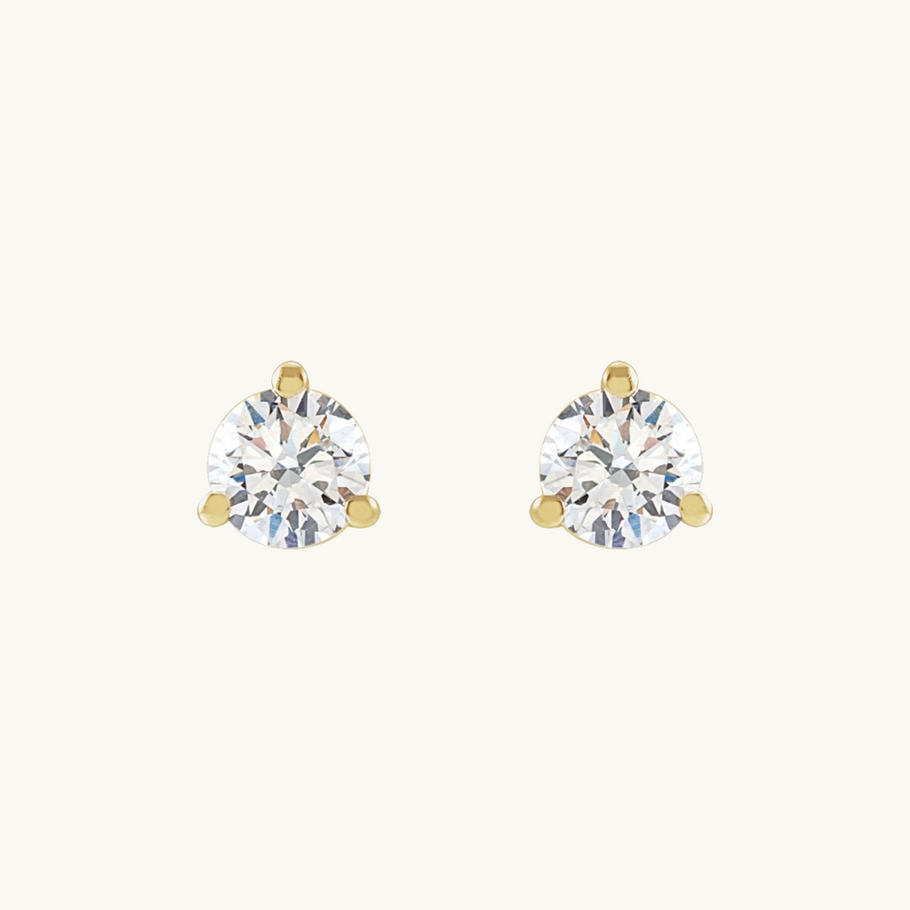 Tri Diamond Studs