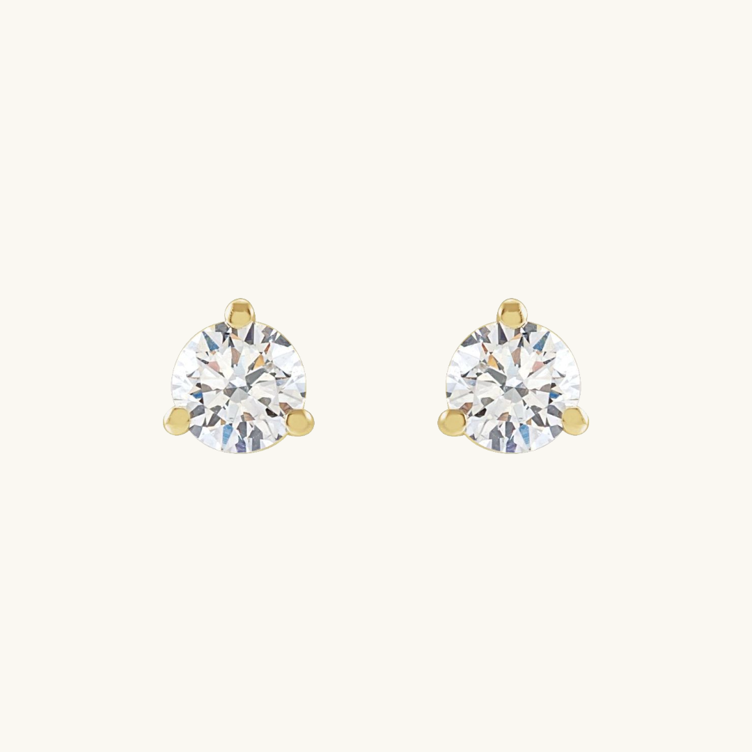 Tri Diamond Studs