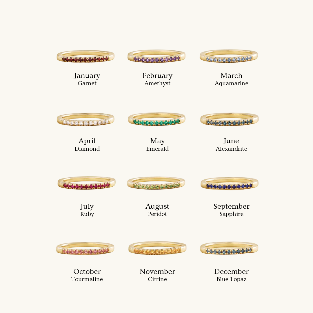 Birthstone Stacker Ring
