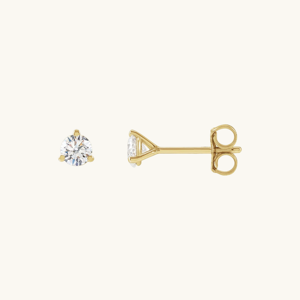 Tri Diamond Studs