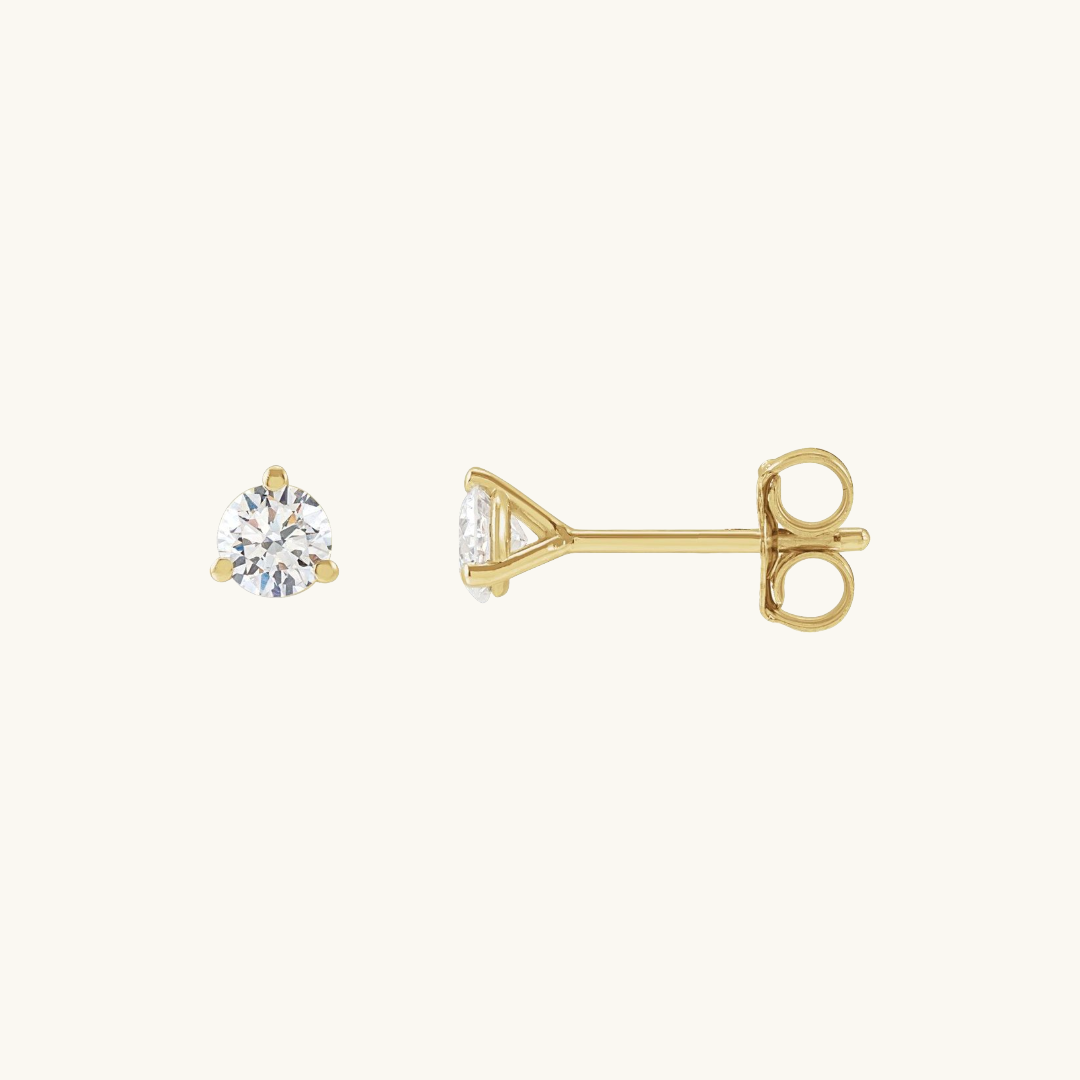 Tri Diamond Studs